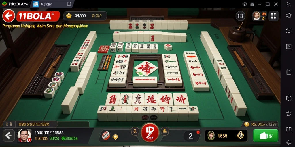Tampilan aksi permainan Mahjong dalam 11BOLA yang menarik.
