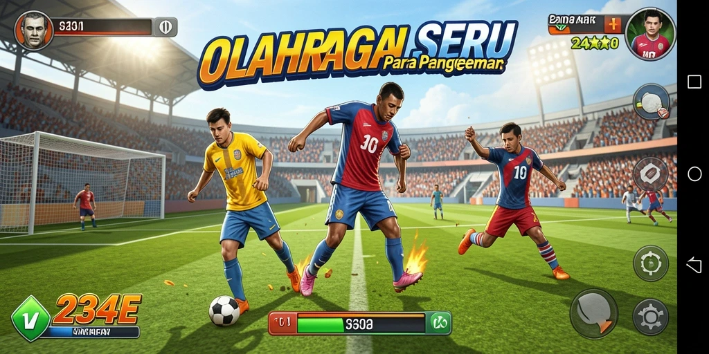 Gameplay seru di 234E dengan berbagai cabang olahraga.