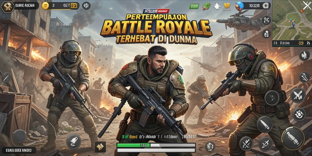 Screenshot gameplay 33ZK yang menampilkan aksi seru Battle Royale.