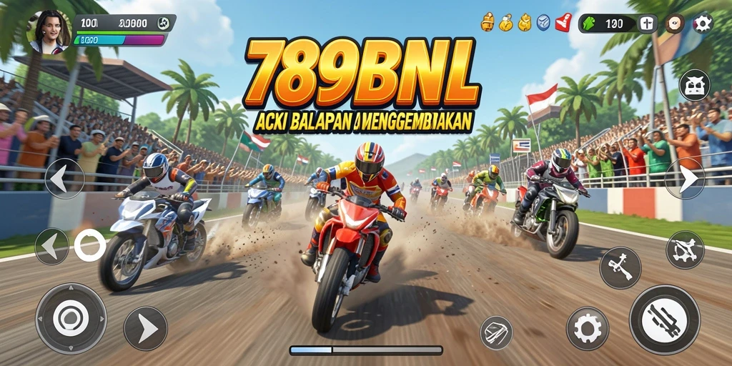 Screenshot gameplay 789BNL menampilkan aksi balapan yang mendebarkan.