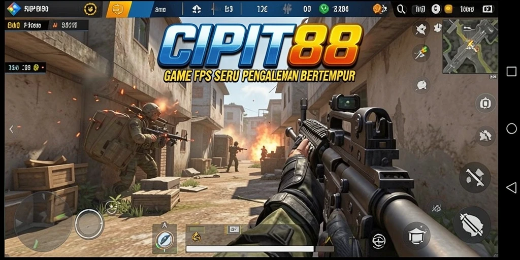 Tampilan gameplay mendebarkan dari CIPIT88 dengan aksi FPS yang intens.