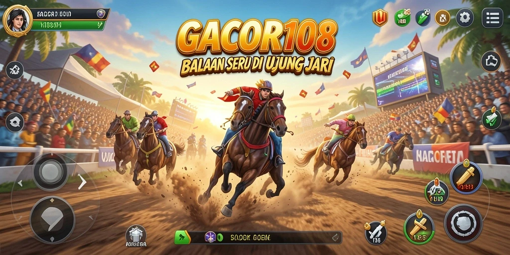 Gameplay GACOR108 yang menegangkan dengan mobil balap cepat.