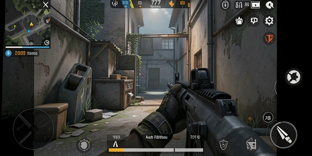 Screenshot menunjukkan gameplay intens dan grafis menakjubkan dari L777.