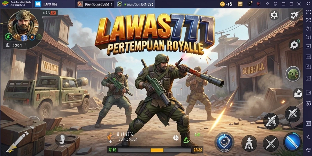 Tangkapan layar menunjukkan aksi mendebarkan dalam LAWAS777 Battle Royale.