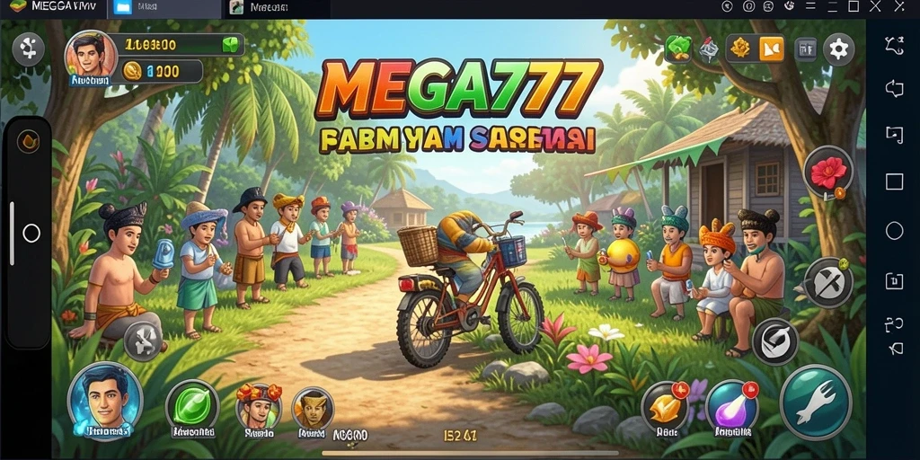 Tampilan seru gameplay MEGA777 dengan grafis menarik.