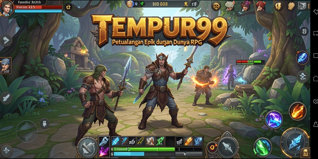 Tangkapan layar dari gameplay seru TEMPUR99 dengan pertarungan epik.